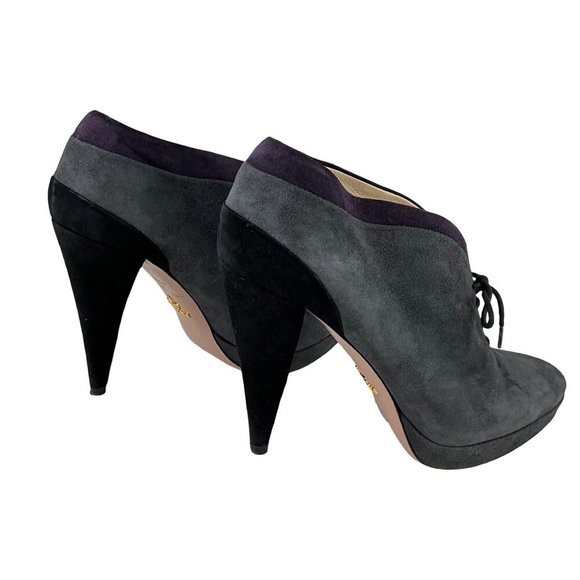 Prada Women's High Stiletto Ankle Heeled Boots Multicolor Sz 38 - Picture 2 of 11